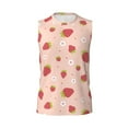 thumbnail image 6 of Lsque Strawberries Print Men's Cotton Blend Sleeveless Muscle Shirts (S-3XL)- Moisture Wicking, Odor Protection, UPF 30+,Large, 6 of 8