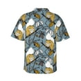 thumbnail image 3 of Fotbe Squirrel And Leaves Hawaiian Shirt for Men Unisex Summer Beach Casual Short Sleeve Cotton Linen Button Down Shirts-3X-Large, 3 of 9