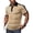 Khaki_003, variant on Domuza Summer Men's Flip Collar Polo Shirt Business Casual Color Block Short Sleeve T-Shirt Fashion Button Cotton Tops Black M
