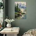 thumbnail image 3 of Shadudu Mountain Lake Canvas Wall Art 24x36 Inches - Large Art Print for Home and Commercial Decor 24x36in, 3 of 7