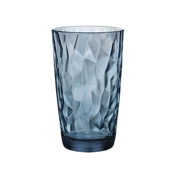 Colored Diamond Embossed Drinking Glasses, Heat-resistant Highball Glasses Cups for Water Milk Juice Beer Cocktail and Wine