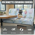 thumbnail image 4 of XYZCANDO Easter Egg RV Dinette Cushion Covers Cat Floral Bench Cushion Easy to Install Camper Accessories Stretchable 2 Seat Couch Cover Furniture Covers 1 Backrest Cover and 1 Bench Cover Blue, 4 of 7