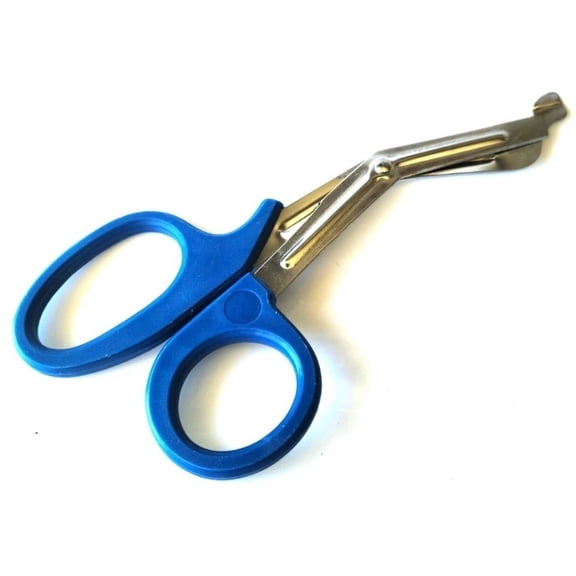 MT Stainless Steel Trauma Bandage Shears for Nurses, EMT EMS, 7.25", Blue Scissors