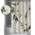 thumbnail image 3 of Extra Long Shower Curtain 72x96 Inch, Farmhouse Flowers Shower Curtain Waterproof Bathroom Decor Retro Spring Botanical Floral Leaves Fabric Bath Curtain Set Accessories with Hooks, 3 of 6