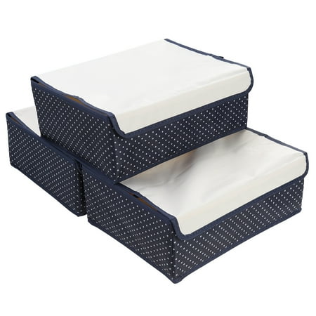 

3pcs Foldable Drawer Organizer Sock and Underwear Drawer Organizer Dividers Bra Lingerie Storage Organizer with Cover