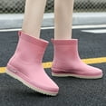 thumbnail image 2 of Daznico Women's Rain Boots Solid Color Pull-on Non - Short Tube Water Shoes,Size 6, 2 of 7
