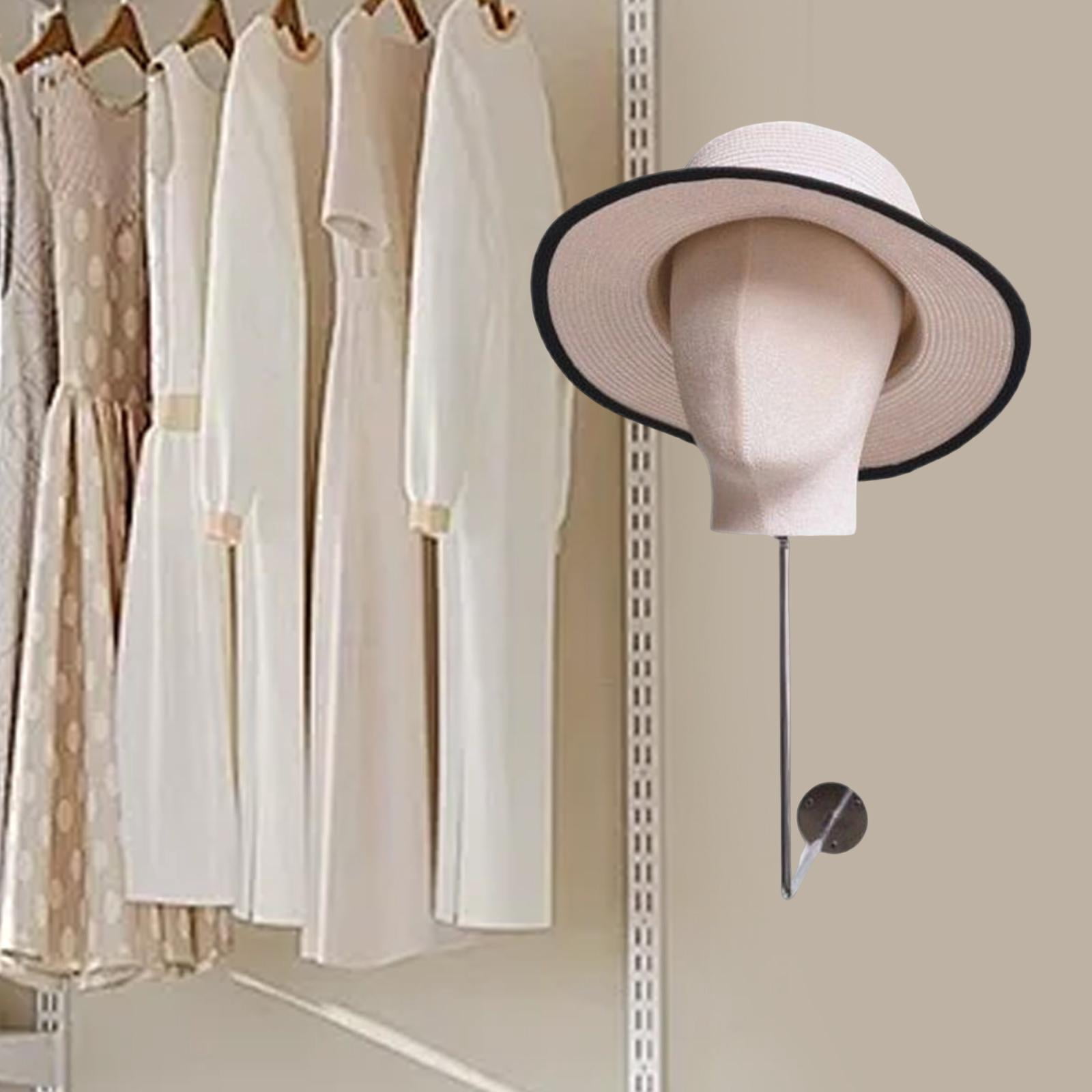 Serenable Mannequin Head Model, Hat Display, Mannequin Head, Modern Fashionable Portable Storage Rack for Making Styling Shopping Malls Beige