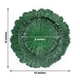 Efavormart 6 Pack 13" Acrylic Reef Charger Plates, Round Hunter Emerald Green, Ruffled Rim for ...