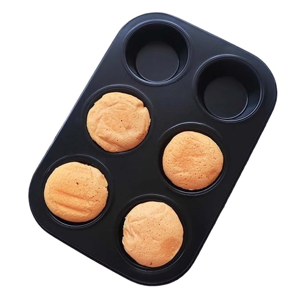 6 Molde de pastel redondo sin adherentes Molde de taza de Maffin