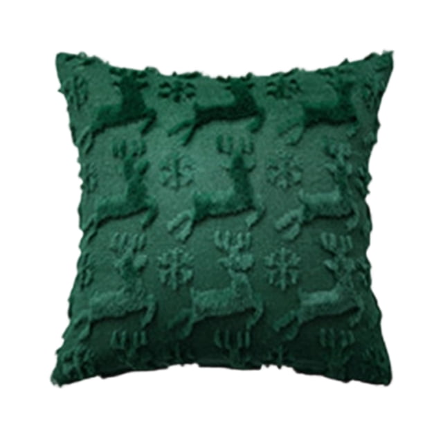 Funda de cojín navideño Fundas de almohada para árbol de Navidad Fundas de cojín de felpa suave con cierre de cremallera oculto Decoración de invierno para el hogar