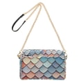 thumbnail image 2 of FORMRS Women Crossbody Purse with Chain Strap Vegan Leather Shoulder Handbag, Blue Art Pattern, 2 of 7