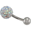 Body Jewelry 14G Lead Crystal Belly Ring