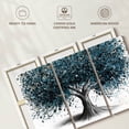 thumbnail image 6 of Elephant Stock Glowing Night Tree Wall Art - Horizontal Multi Panel Canvas - Lobby Wall Decor - Floral And Botanical Multi Panel - White And Gray Decor By Ashvin Harrison - 57" x 36", 6 of 8