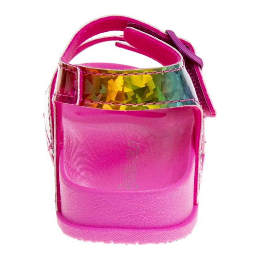 Laura Ashley Girls Buckle Hook & Loop Footbed Sandals (Toddler Sizes)