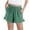Mint Green, variant on Girls Summer Cotton Linen Shorts Ruffle Beach Shorts Casual Loose Short Pants with Pockets Size 3-13 Years
