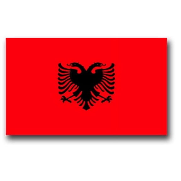 3.8 Inch Albania Flag Vinyl Transfer Decal