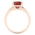 thumbnail image 4 of Solitaire Engagement Ring for Women - 2.5ct Natural Garnet in 14K Rose Gold Promise Ring, 4 of 6