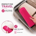thumbnail image 2 of Heat Resistant Silicone Mat Pouch for Flat Iron, Curling Iron,Hot Hair Tools Travel accessory (Pink), 2 of 7