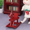 thumbnail image 2 of OULII Miniature Style Mini Rocking Horse Synthetic Material Decoration 1Set, 2 of 8