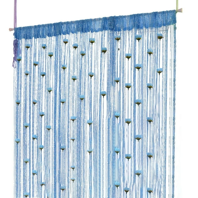 WMQPNNS New Trending Rose Thread Door Curtain 2024 New 39X79 Inch String Curtain with Roses Room Divider Decoration Easy To Use and Door Frame Tassel Rose Thread Door Curtain for Door Home Dec