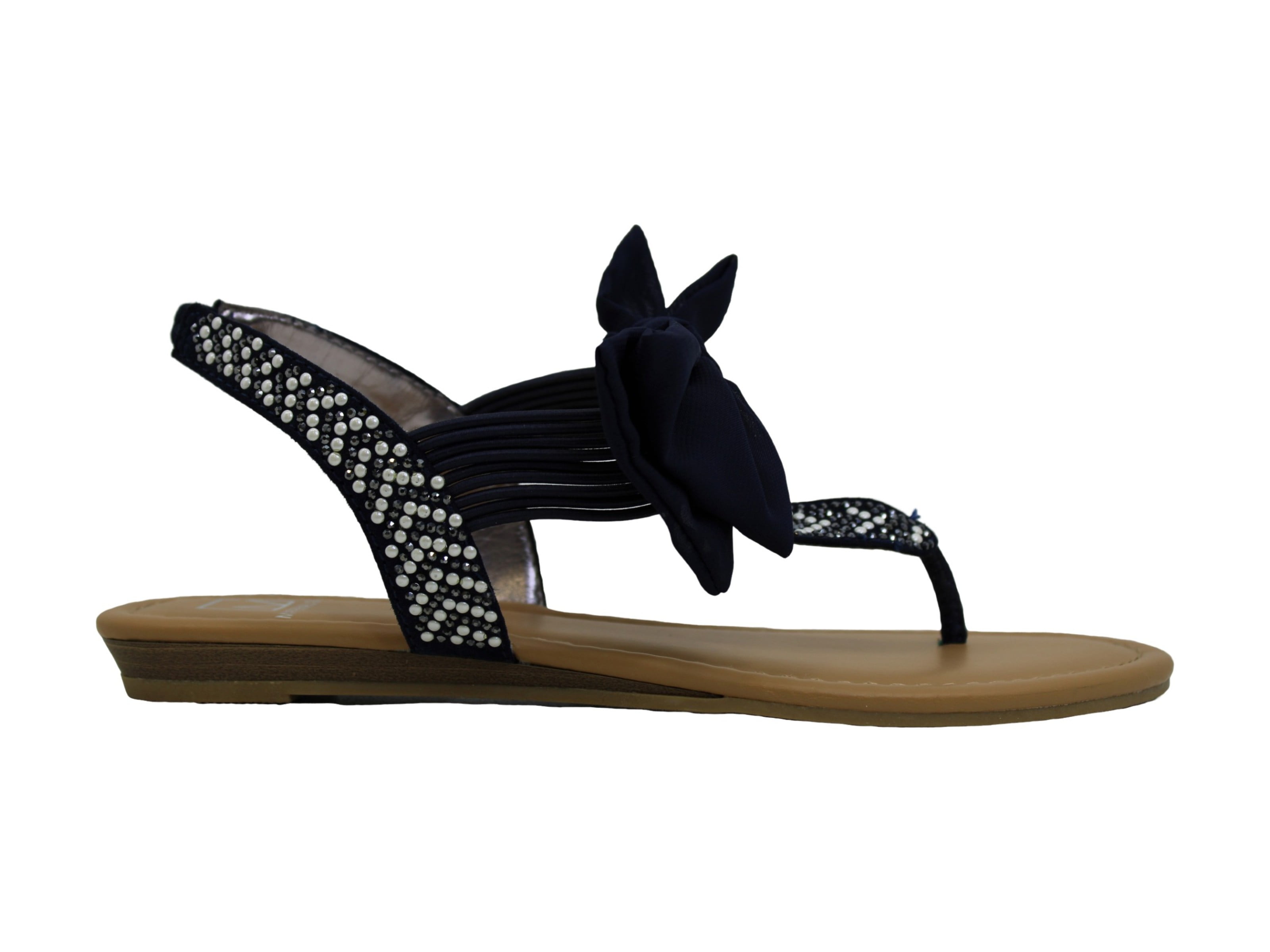 material girl swan flat thong sandals