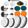 thumbnail image 1 of 16Pcs Drill Brush Set, Power Scrubber Cleaning Kit, Drill Brushes with Extension Attachment, Scouring Pads, Sponge Pads for Tiles, Sinks, Bathroom, Kitchen, Car, 1 of 6