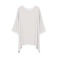 thumbnail image 4 of Top Henley,Blusa informal de manga larga con cuello redondo para mujer, holgada, de poliéster, color liso, para uso diario, sopatenor, 4 of 5