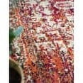 thumbnail image 4 of 2' x 8' Fuchsia Pink and Ivory Medallion Rectangular Area Throw Rug Runner, 4 of 8