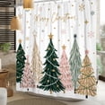 thumbnail image 2 of Tchckioa Pine Tree Snowflake Shower Curtain,72x72 Inch Privacy Protection Hooks Bath Curtain for Bathtub, 2 of 6