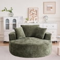 thumbnail image 5 of Modular Corduroy Sofa, No Assembly Required Cloud Recliner with Cylindrical Back Pillow, Soft Fluffy Upholstered Single Sofa, One-Piece Combination Couch for Living Room Bedroom, 5 of 5
