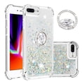 thumbnail image 1 of Funda para iPhone 8 Plus/iPhone 7 Plus con Brillo Líquido Flotante, Purpurina, Parachoques y Anillo Giratorio Soporte, 1 of 5