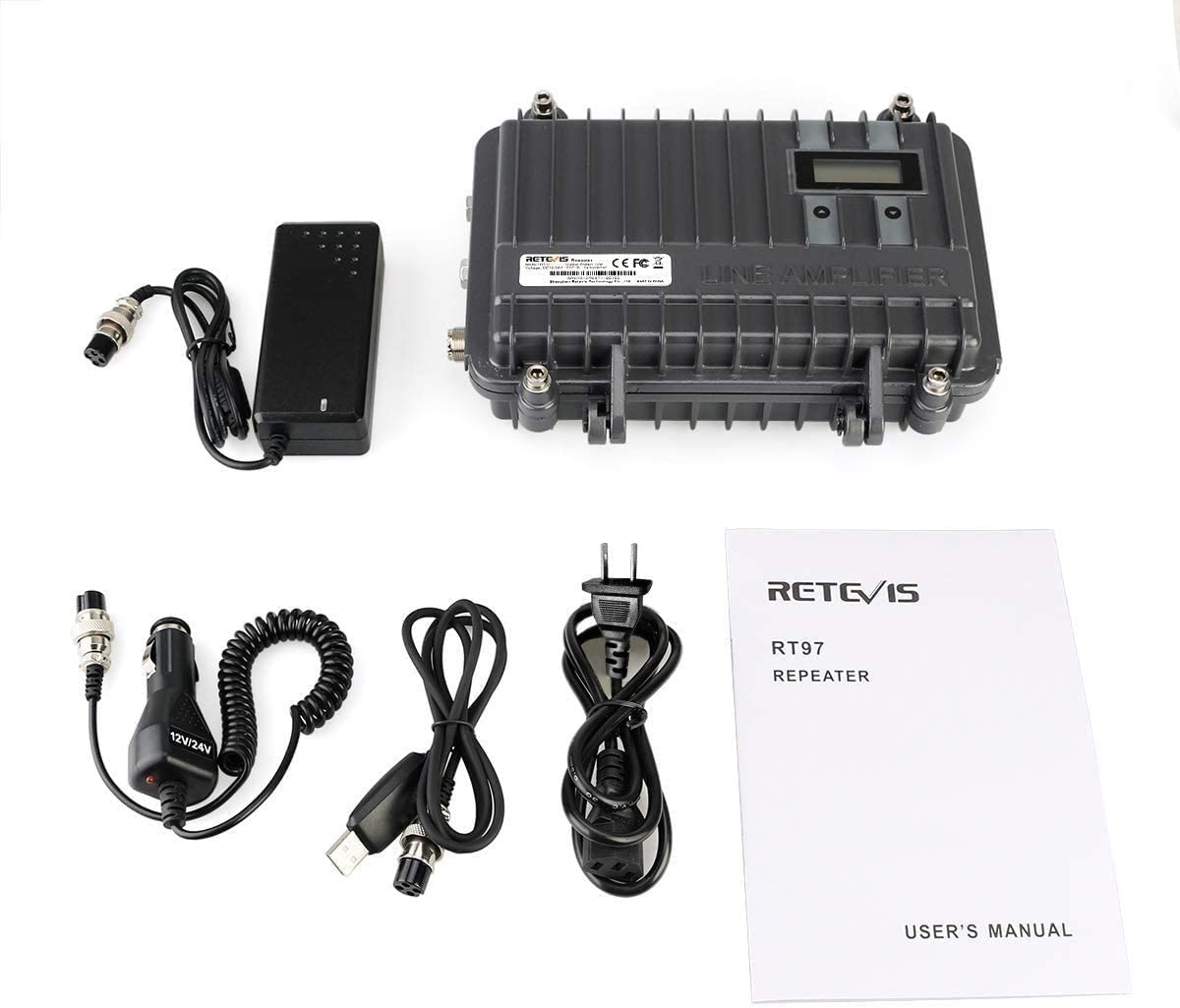 Retevis RT97 GMRS Mobile Base Station,Mini Compact Full Duplex Portable  Radio Relay Base Station(1 Pack)