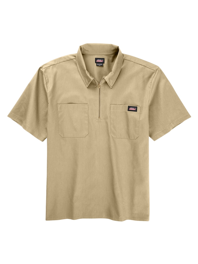 Men's Genuine Dickies 1/4 Zip Short Sleeve Workwear Shirt