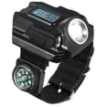 thumbnail image 2 of Injueey Linterna de muñeca LED, reloj con brújula recargable, luz de muñeca portátil XPE, accesorios para herramientas de iluminación para acampar Iluminación y accesorios Injueey HA5779-00B, 2 of 6