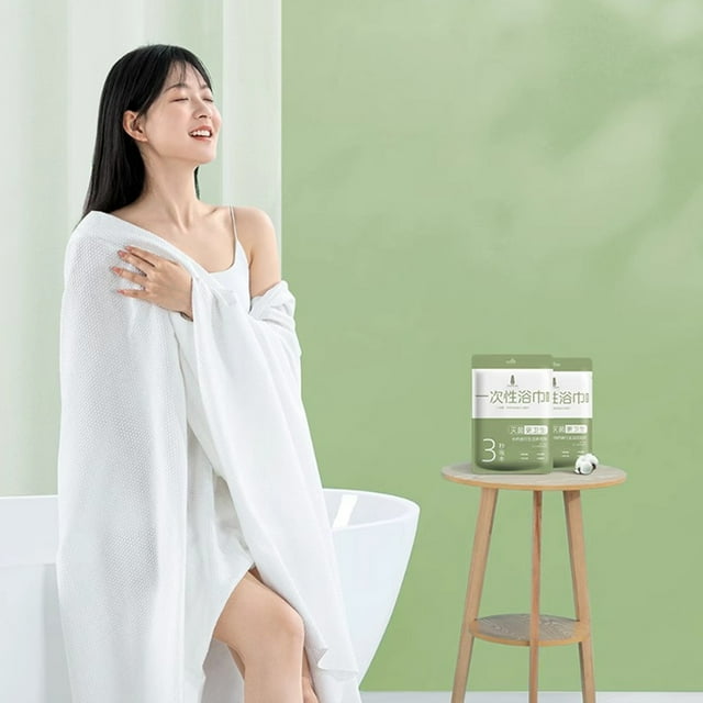 Toalla desechable gruesa y absorbente, empaque portátil independiente, material suave y grueso, ideal para viajes, hoteles y excursiones, secado rápido, ecológica, higiénica, ligera y plegable.