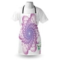 thumbnail image 3 of Spires Apron Digital Floral Harmonic Spirals with Flourish Hypnotic Vision Petals Dreamlike Print, Unisex Kitchen Bib Apron with Adjustable Neck for Cooking Baking Gardening, Violet, by Ambesonne, 3 of 3