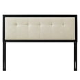 thumbnail image 5 of Tufted Headboard, Queen Size, Wood, Fabric, Black Beige, Modern Contemporary Urban Design, Bedroom Master Guest Suite, 5 of 8