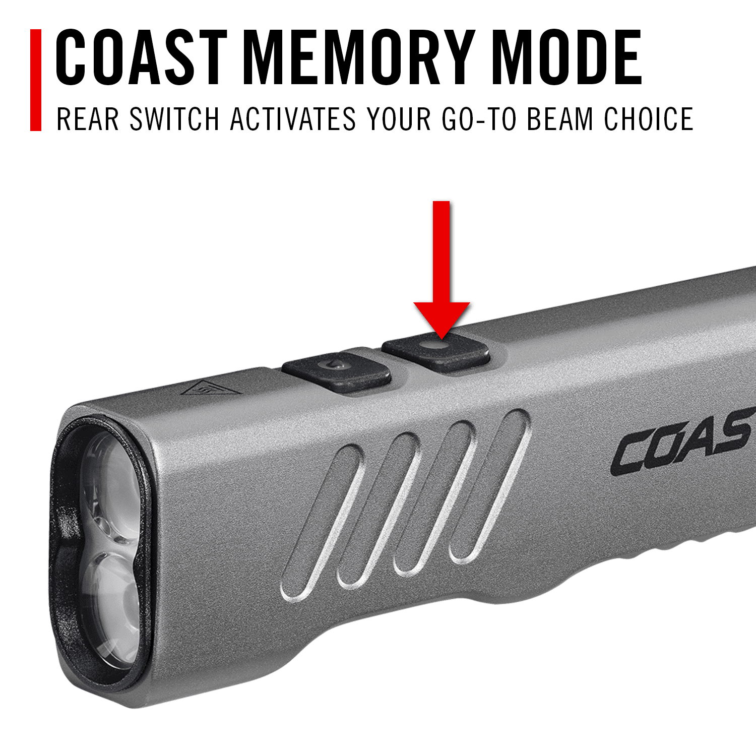 COAST SLAYER 1150 Lumen Rechargeable LED Flashlight – USB-C, Dual Optic, Waterproof