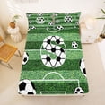 thumbnail image 5 of Erosebridal Initial Alphabet S Bed Sheets,Football Sport Theme Kids King Sheets For Soccer Gamer 4-Piece, 5 of 6