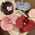 thumbnail image 6 of Gifts Hair Styling Tools Hair Accessories Duckbill Clip Silk Flower Hairpin Bow Flower Hair Clips Phalaenopsis Pearl Hair Clip Orchid Butterfly Hair Clip 2, 6 of 8