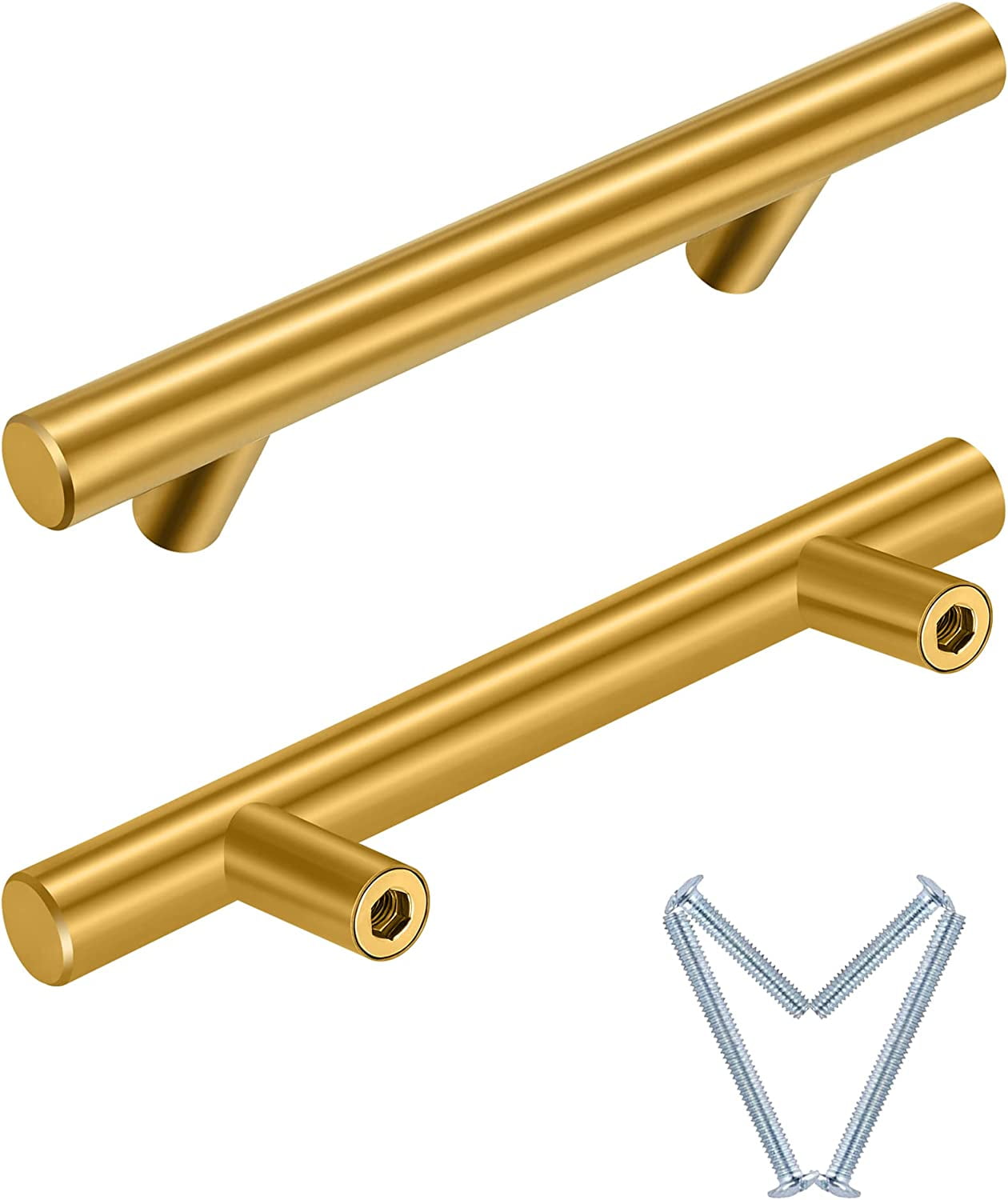 30-Pack Euro Bar Cabinet Handles - Oil Rubbed Bronze, 5-3/8 Inch Length, 3-Inch Hole Center, Solid Stainless Steel Drawer Pulls - View #8