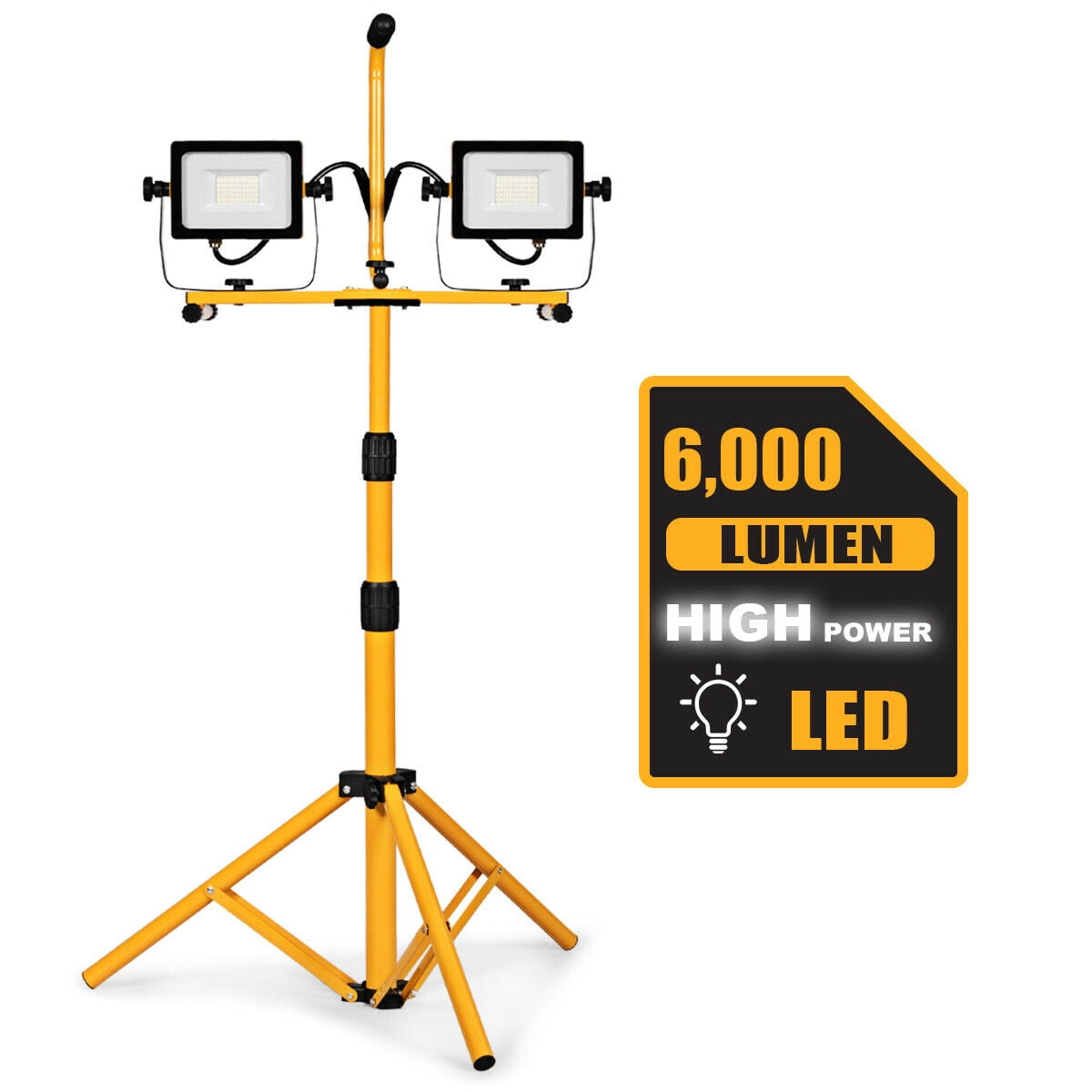 6000 Lumens Portable Led Work Light With Tripod 