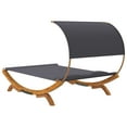 thumbnail image 5 of vidaXL Outdoor Double Chaise Lounge Patio Daybed with Canopy Solid Wood Bent, 5 of 5