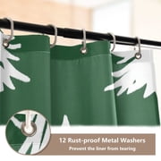 Nature's Evergreens Bathroom Accessory Curtain Sets Bath Curtain Anti-Slip Mats and Toilet Pad 66x72in