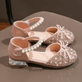 thumbnail image 4 of Luogg Girls' Soft Sole Heeled Sandals With Rhinestones For Summer Girls Dress Sandals Size 9.5, 4 of 5