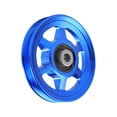 thumbnail image 3 of Rueda de polea de rodamiento universal de 105 mm Rueda de polea redonda de repuesto para ejercicio Azul Cola Polea de equipo de fitness, 3 of 8