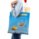 thumbnail image 4 of Gudetama: An Eggcellent Adventure Bolso de tela con estampado de lienzo para mujer, bolsa de compras reutilizable y estética, con cremallera interior, regalo para mujer, 35 × 40 cm., 4 of 6