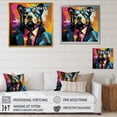 thumbnail image 4 of Designart "Bear in a Suit Portrait" Animals Wall Art - Modern Yellow Bear Living Room Canvas Art, 4 of 6