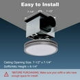 thumbnail image 6 of Akicon Bathroom Exhaust Fan with Light, 80CFM 2.0 Sones, 15W Dimmable 3CCT LED, 3.5W Nightlight, Roud Ceiling Vent Fan for Home, Sliver, 6 of 13