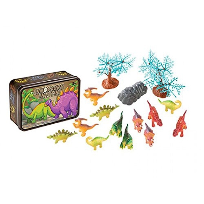 15 Pc Dinosaurs in a Tin Travel Toy Set Walmart Canada